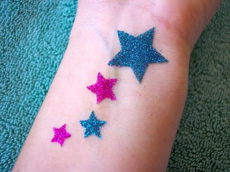 glitter tattoes