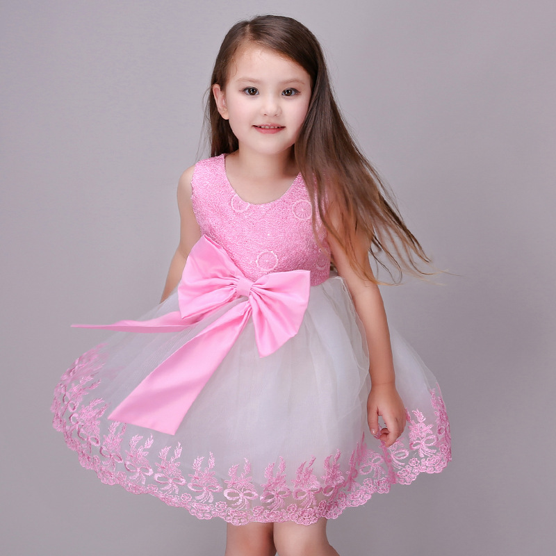 Kids-Dresses-for-Girls-2016-Summer-New-Girl-Bow-Ball-Gown-Little-Princess-Party-Dress-Beautiful
