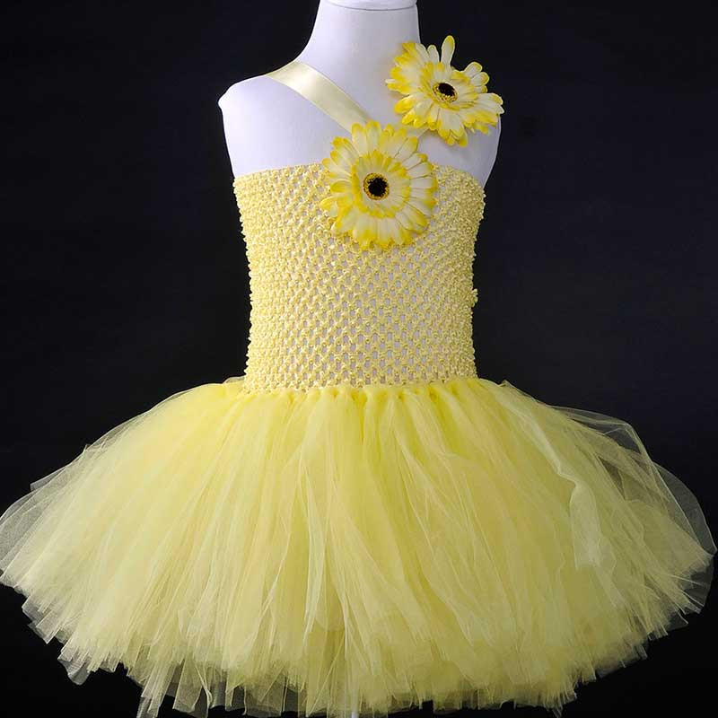 Yellow Cute Sunflower Baby Tutu Dress