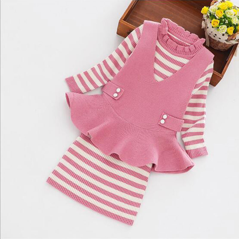 knitted_pink_creme_peplum_dress