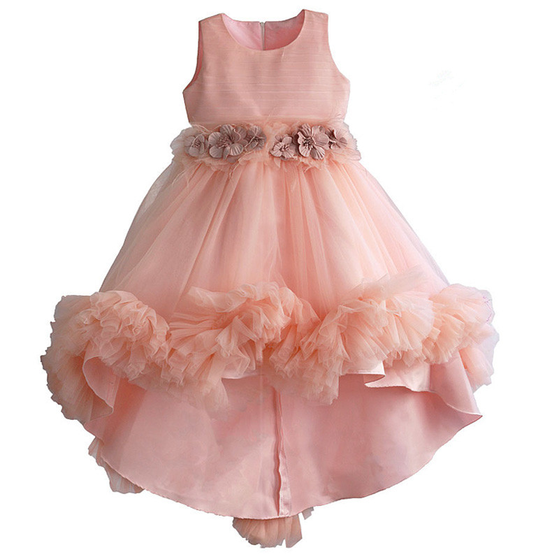 peach color baby frocks
