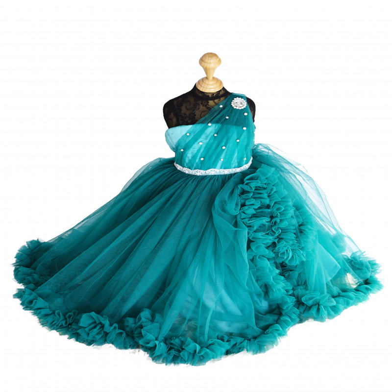 pinkcow_beads_embellishment_turquoise_kids_party_gown