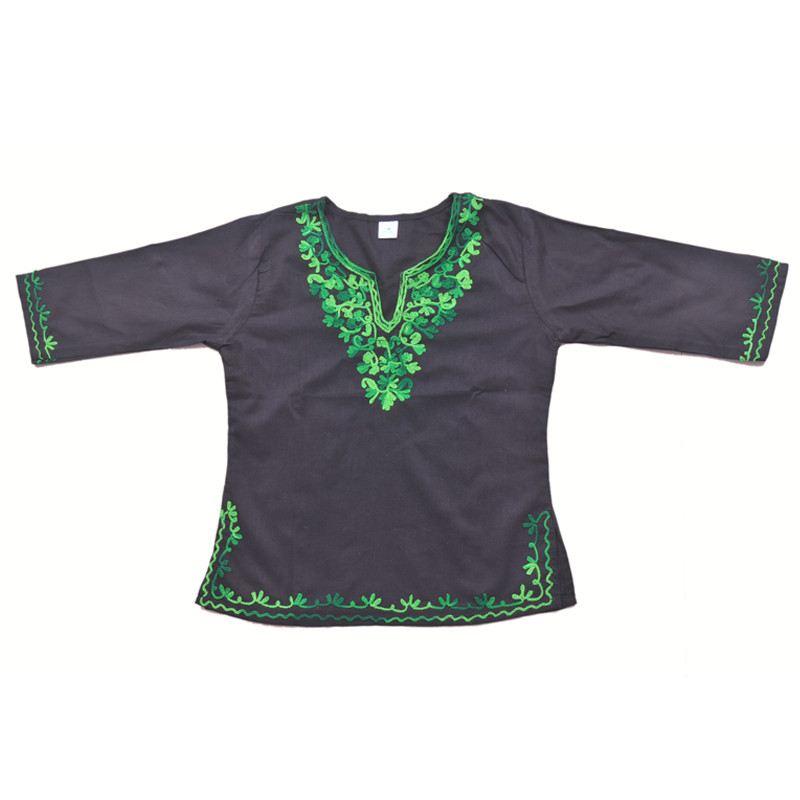 swankyme_black_green_embroidered_kurti_3