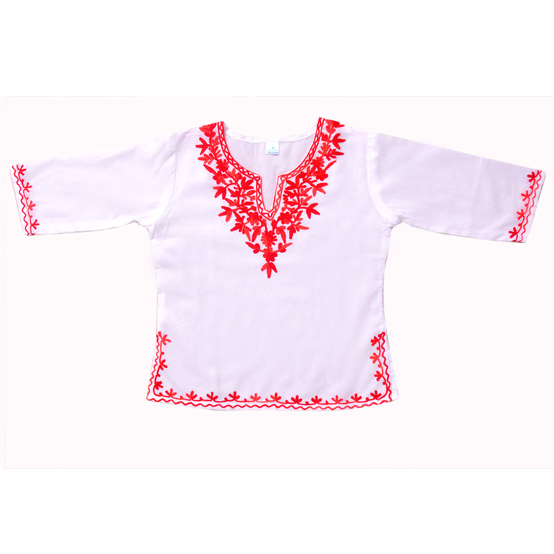 swankyme_white_red_embroidered_kurti
