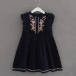 Embroidered Summer Kids Dress For Casual Getaway