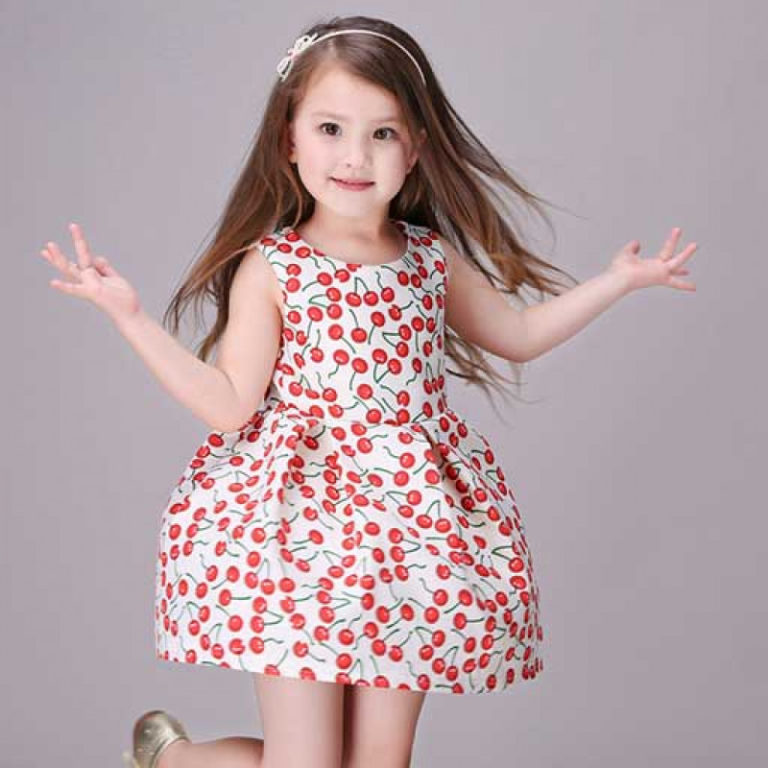 Cute Sleeveless Kids Dresses With Adorable Print - Baby Couture India