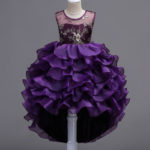 High Low Style Party Dress With Glittery Ballerina
