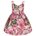 Summer Roses Baby Girl Dress With Cute Cujos Sandals