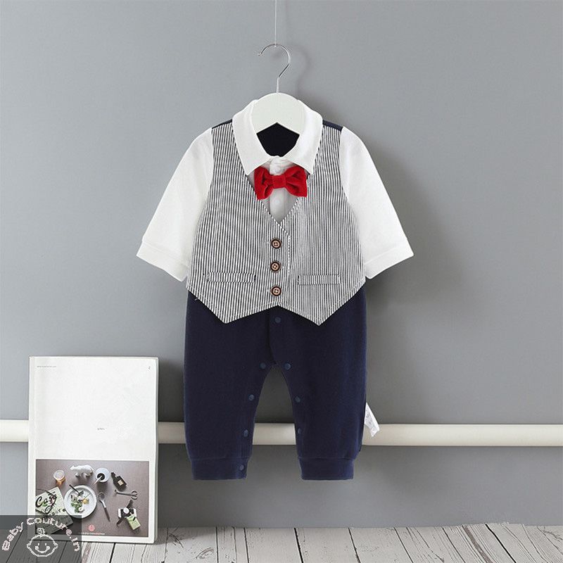  Waistcoat Style Baby Rompers