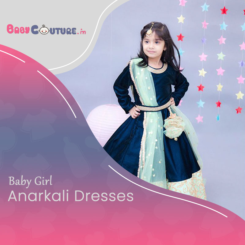 8 Beautiful Anarkali Dresses for your Baby Girl - Baby Couture India