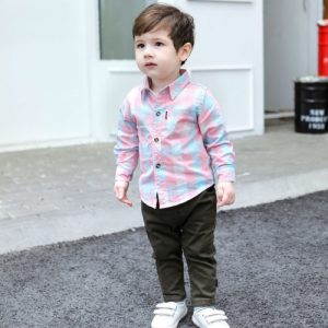 Check Shirts in Casual Outfits For Your Baby Boy