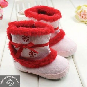 Cute Pink & Red Winter Boots