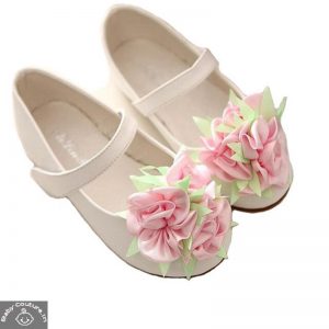 Pink White Lovely Flower Girls Sandal