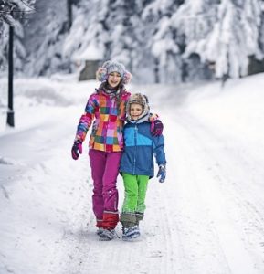 Kids clothing during snow
