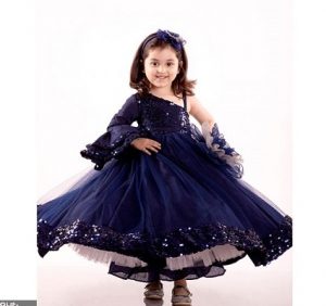 Gorgeous Navy Blue and Pink Ethnic Dress