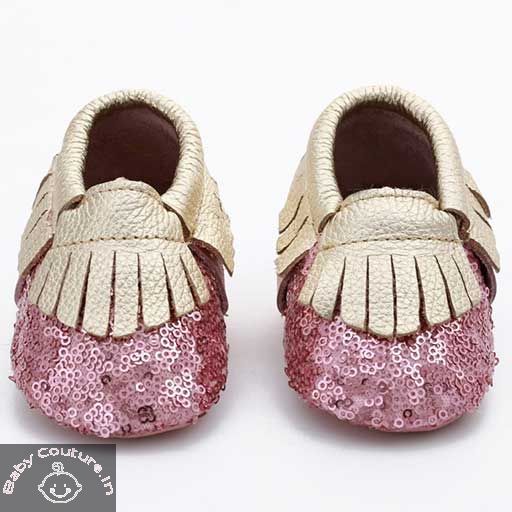 pink sparkly baby shoes