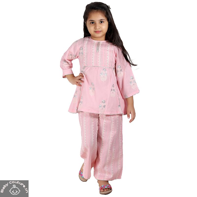 Pink Palazzo Set for Casual Summer Parties - babycouture.in