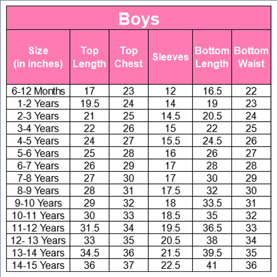 ChikkaPikka-BoysSize Chart