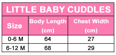 Little Baby CuddlesSize Chart